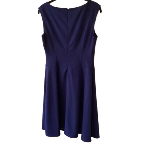 Marc New York Andrew Mark Fit & Flare Sleeveless Dress Size 6 Blue Career Office - Picture 2 of 8